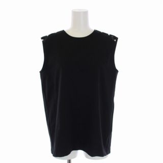 ルシェルブルー(LE CIEL BLEU)のルシェルブルー Pearl Detail Sleeveless Tee M 黒(カットソー(半袖/袖なし))