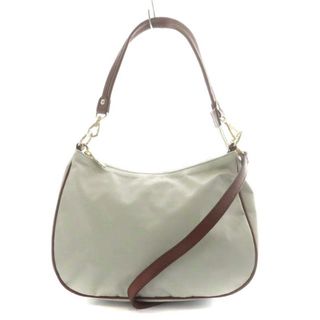 ラシット 2way ハンドバッグ ショルダーバッグ レザー 総柄 ファー 茶