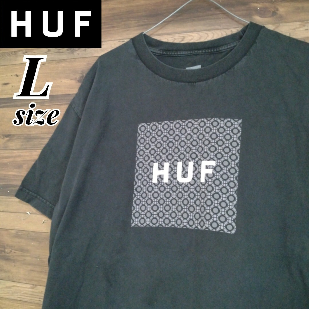 HUF ハフ　センターボックスロゴ  デザインTシャツ ストリート　スケーター