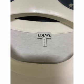 都内直営店購入 LOEWE ロエベ ホワイト アナグラム ロゴ刺繍 Tシャツ