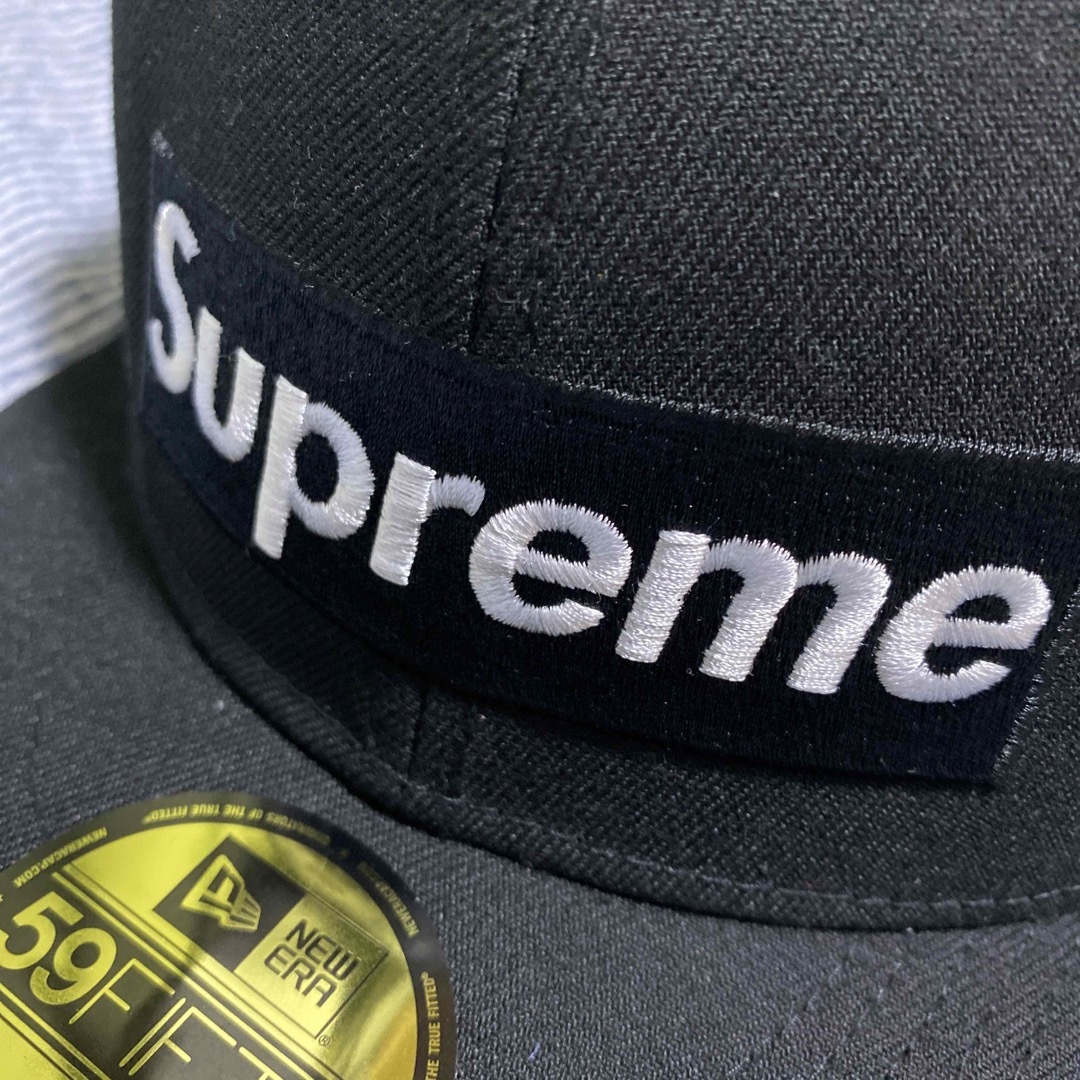 7 5/8 Supreme No Comp Box Logo NewEra bk