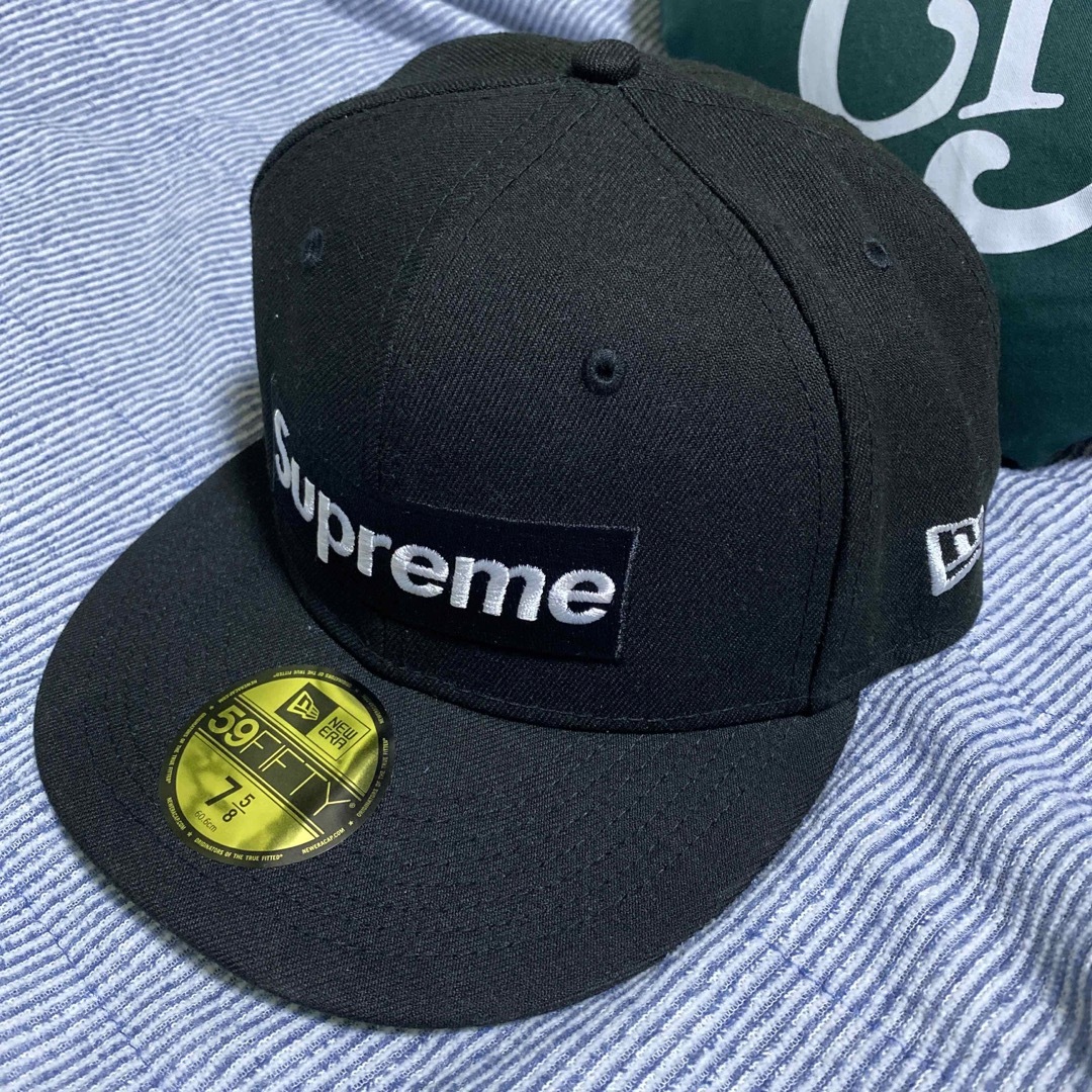 7 5/8 Supreme No Comp Box Logo NewEra bk