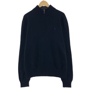 ラルフローレン(Ralph Lauren)の古着 ラルフローレン Ralph Lauren POLO by Ralph Lauren コットンニットハーフジップセーター メンズL /eaa371551(ニット/セーター)