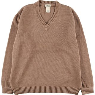 エルエルビーン(L.L.Bean)の古着 エルエルビーン L.L.Bean Vネック コットンニットセーター メンズL /eaa371562(ニット/セーター)