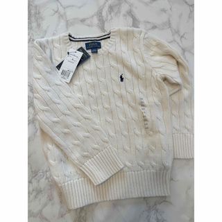 ポロラルフローレン(POLO RALPH LAUREN)の新品ポロラルフローレン　ケーブルニットコットンセーター　115cm キッズ(ニット)