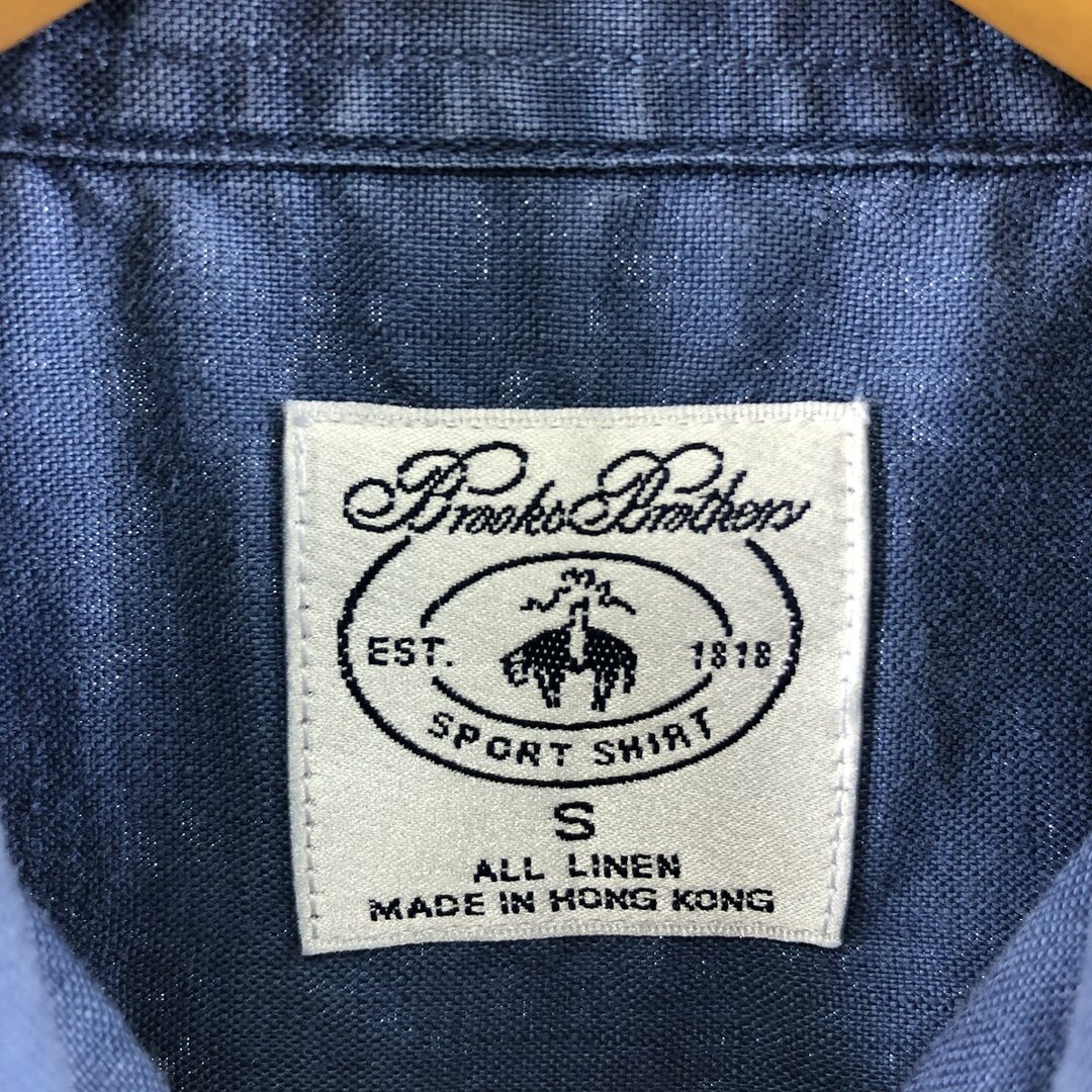 ブルックスブラザーズ Brooks Brothers Est.1818 半袖 リネン ボタンダウンシャツ メンズL /eaa371413