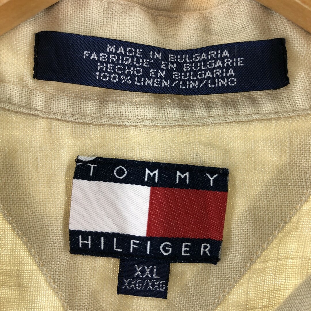 TOMMY HILFIGER(トミーヒルフィガー)の古着 90年代 トミーヒルフィガー TOMMY HILFIGER 半袖 リネンシャツ メンズXXL ヴィンテージ /eaa371414 メンズのトップス(シャツ)の商品写真