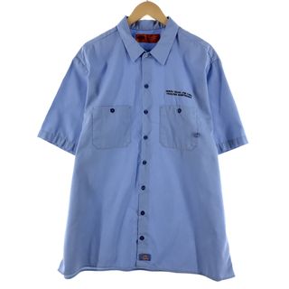 ディッキーズ(Dickies)の古着 ディッキーズ Dickies 半袖 ワークシャツ メンズXXL /eaa371424(シャツ)