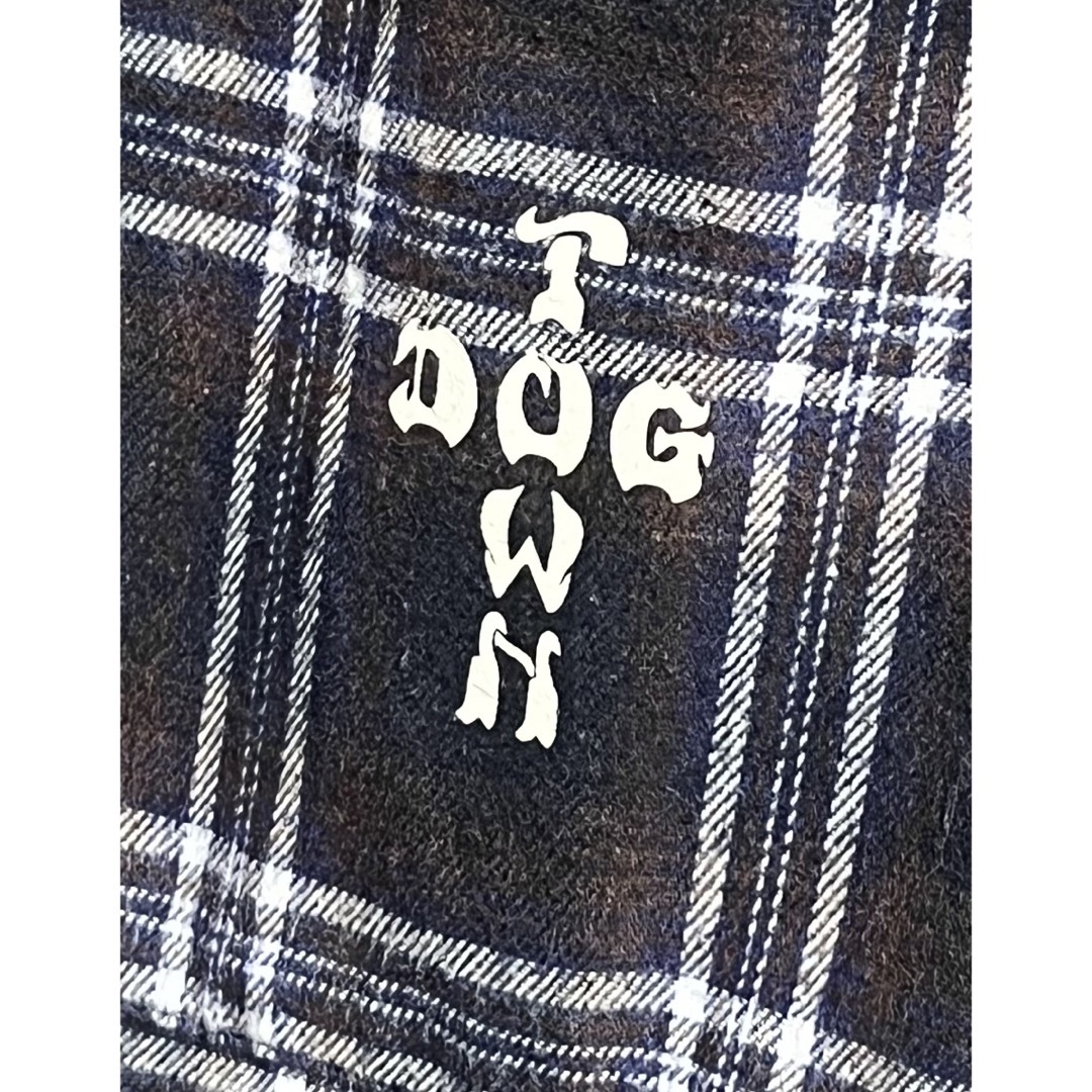 DOG TOWN(ドッグタウン)の匿名発送　美品　DOG TOWN チェックデザインネルシャツ　クロスプリント　L メンズのトップス(シャツ)の商品写真