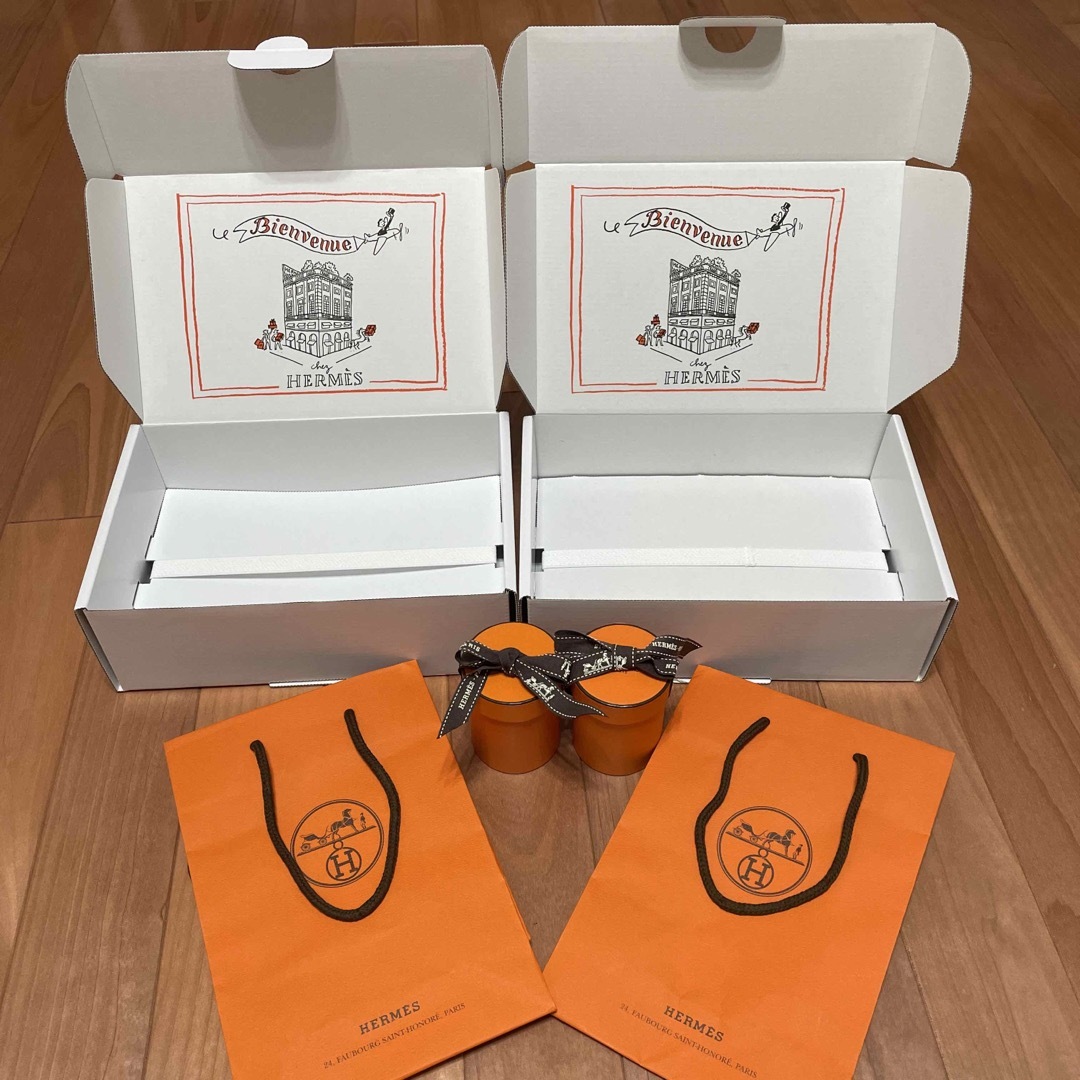HERMES エルメス ショッパー ボックス リボン ウケ HERMES エルメス ショッパー ボックス リボン ウケ