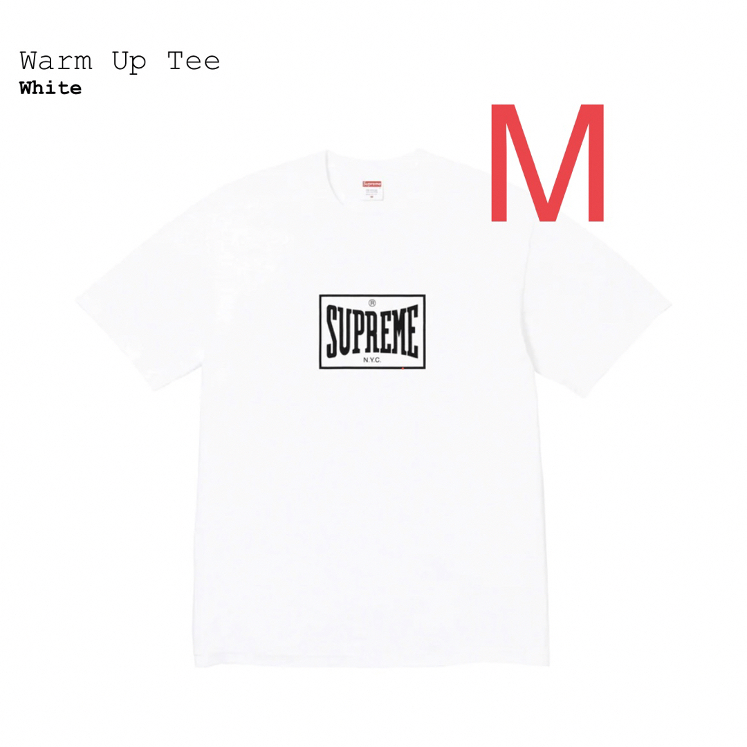 Supreme Warm Up Tee ホワイト Tシャツ/カットソー(半袖/袖なし)