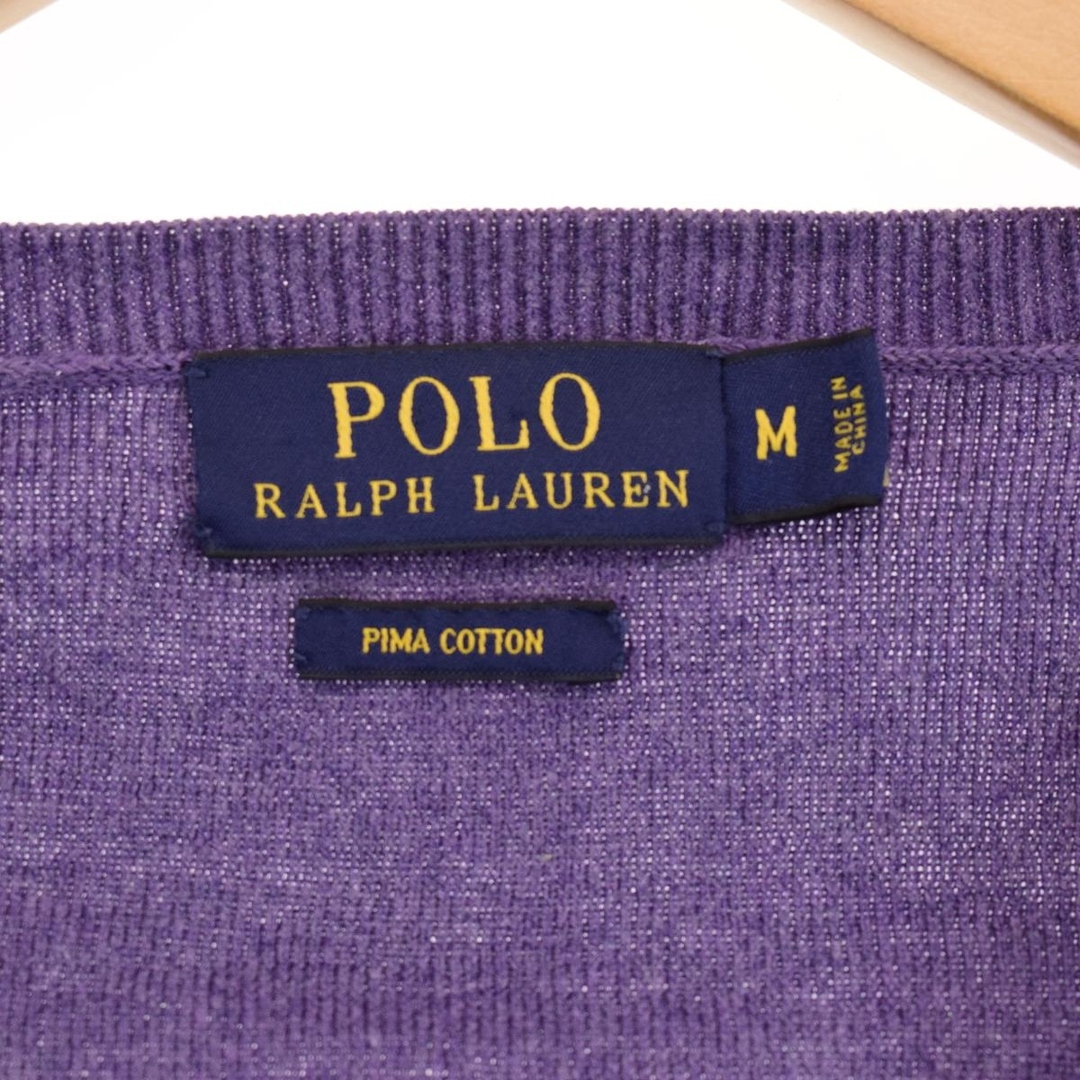 Ralph Lauren(ラルフローレン)の古着 ラルフローレン Ralph Lauren POLO RALPH LAUREN Vネック コットンニットセーター メンズM /eaa344325 メンズのトップス(ニット/セーター)の商品写真