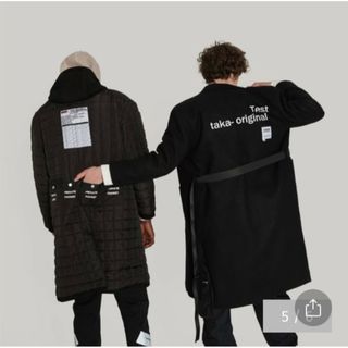 ジョンローレンスサリバン(JOHN LAWRENCE SULLIVAN)のTAKA ORIGINAL FAILED SAMPLE COAT ブラック(チェスターコート)