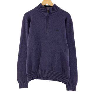 ラルフローレン(Ralph Lauren)の古着 ラルフローレン Ralph Lauren POLO by Ralph Lauren コットンニットハーフジップセーター メンズL /eaa344581(ニット/セーター)