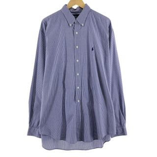 ラルフローレン(Ralph Lauren)の古着 ラルフローレン Ralph Lauren YARMOUTH 長袖 ボタンダウンチェックシャツ メンズXXL /eaa371508(シャツ)