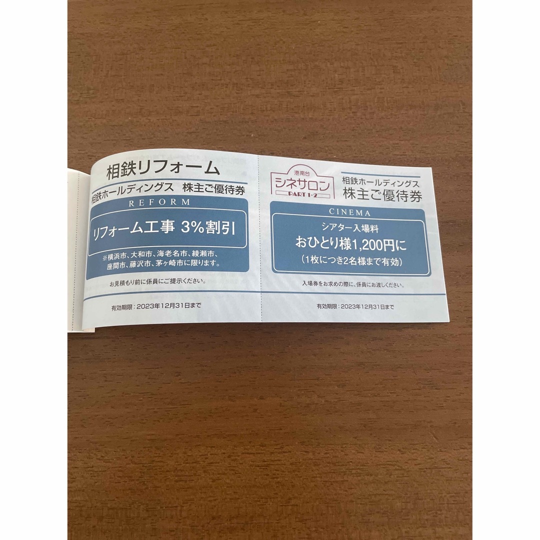 相鉄ホールディングス系列企業優待クーポン チケットの優待券/割引券(その他)の商品写真