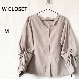 ダブルクローゼット(w closet)のW CLOSET ダブルクローゼット　長袖　トップス　デザイン袖(カットソー(長袖/七分))