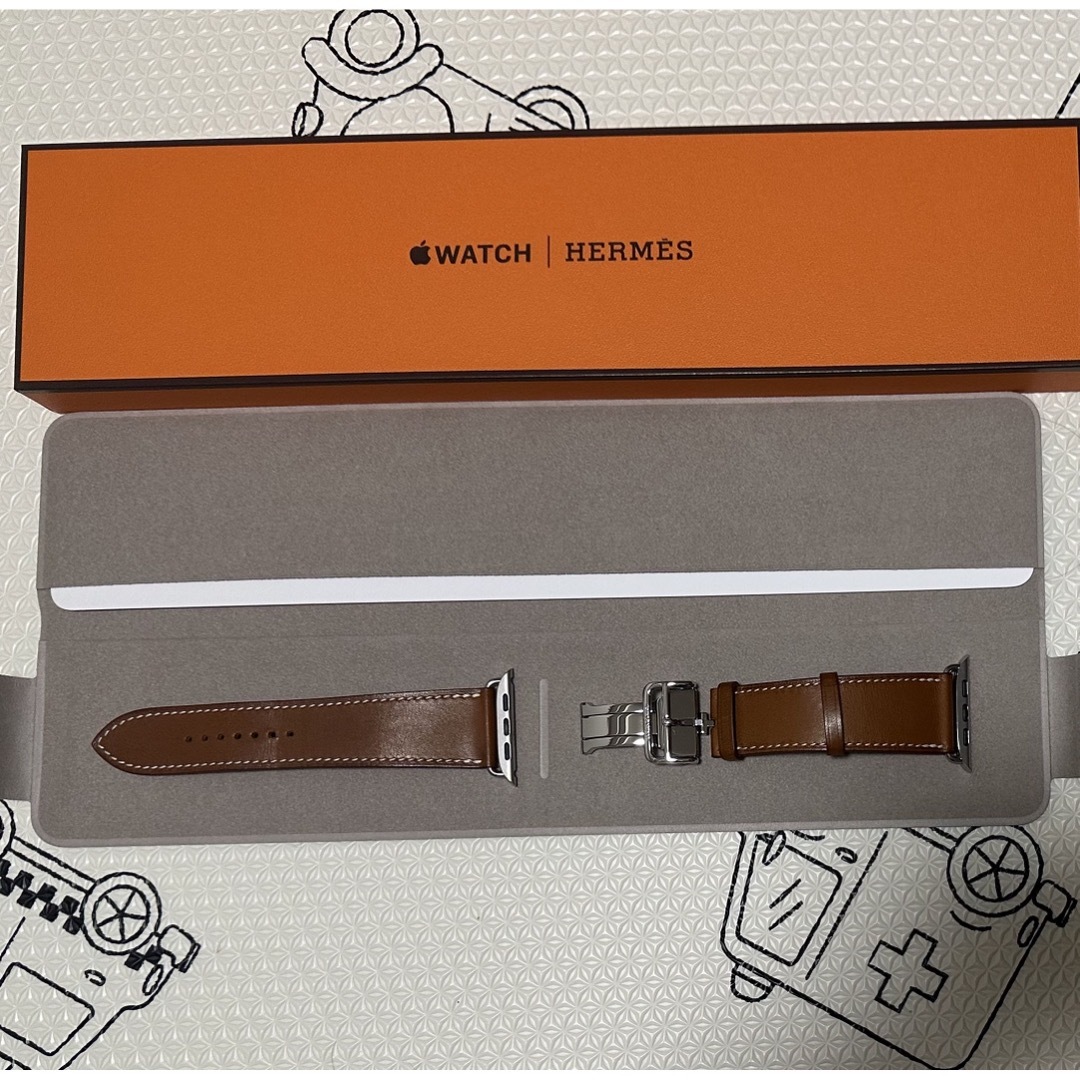 Apple Watch(アップルウォッチ)のApple Watch Hermes series8 シルバー スマホ/家電/カメラのスマートフォン/携帯電話(その他)の商品写真