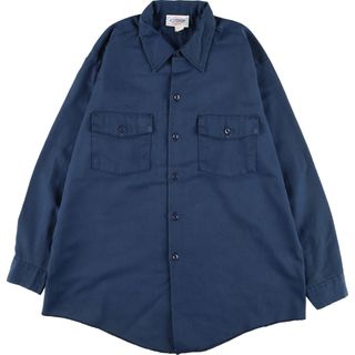 ディッキーズ(Dickies)の古着 ディッキーズ Dickies 長袖 ワークシャツ メンズL /eaa371518(シャツ)