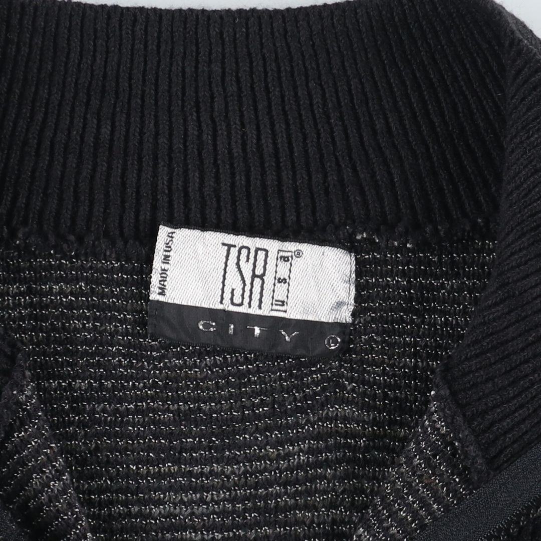 TSR 総柄 ハーフジップセーター USA製 メンズXL /eaa367041 2