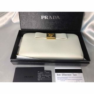 プラダ(PRADA)のmah様専用　超美品　PRADA ラウンドファスナーレザー×金属素材TALCO(財布)