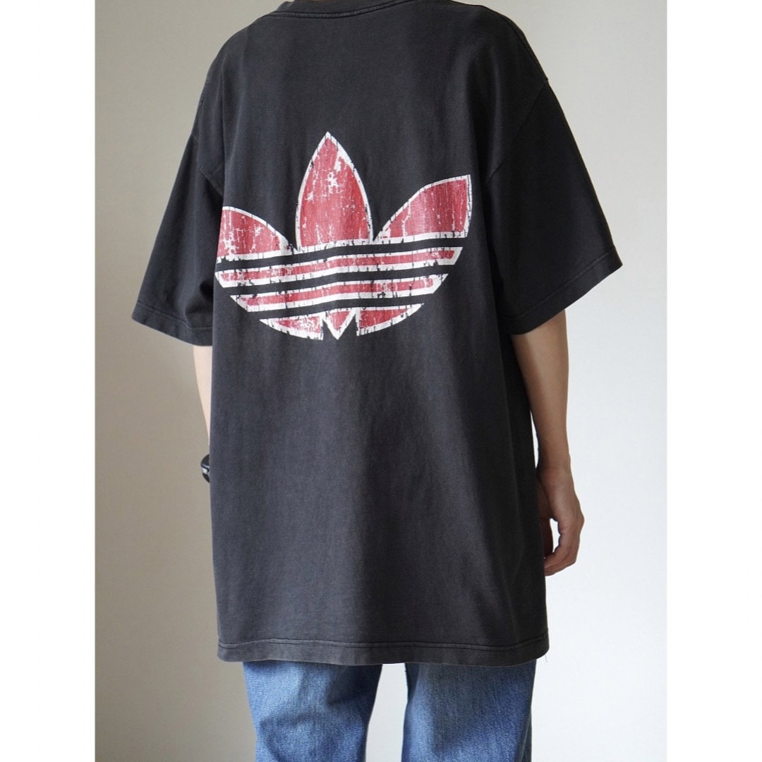 90s  adidas USA製 掠れ両面プリント フェードTシャツ