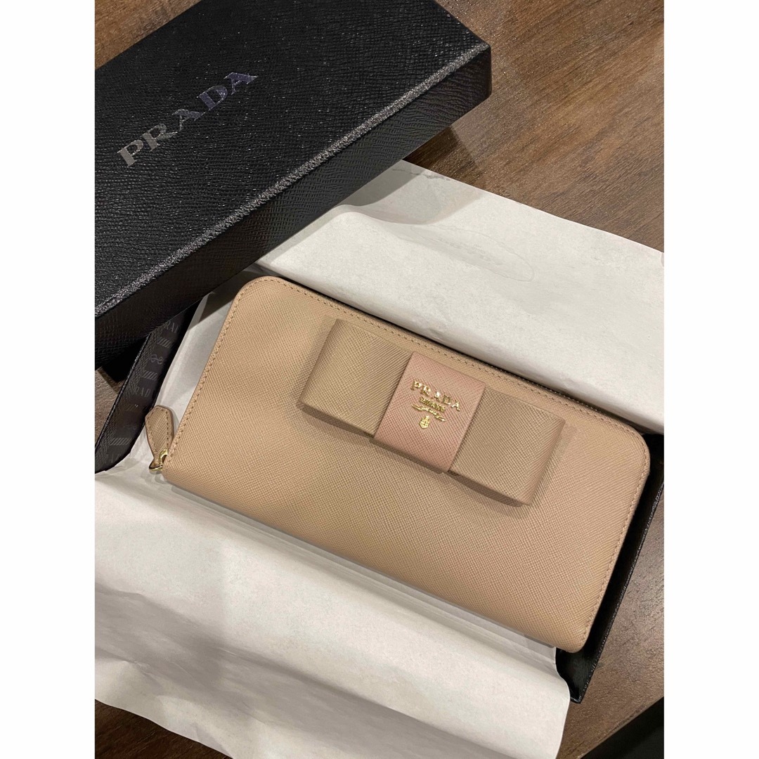 PRADA - 未使用品⭐︎ プラダ サフィアーノリボン 長財布の通販 by も