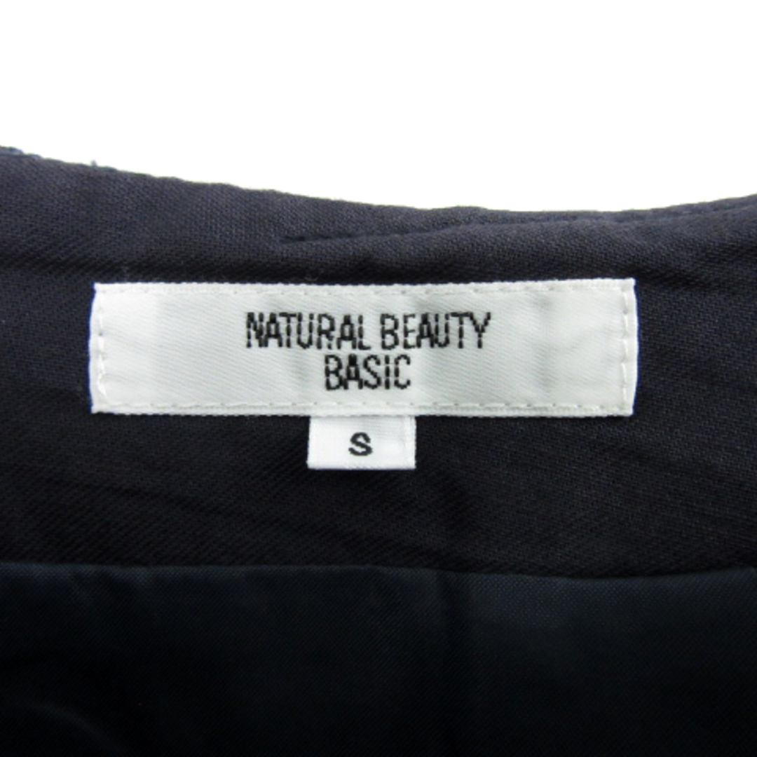 NATURAL BEAUTY BASIC(ナチュラルビューティーベーシック)のナチュラルビューティーベーシック タイトスカート ミニ丈 無地 S 紺 ネイビー レディースのスカート(ミニスカート)の商品写真