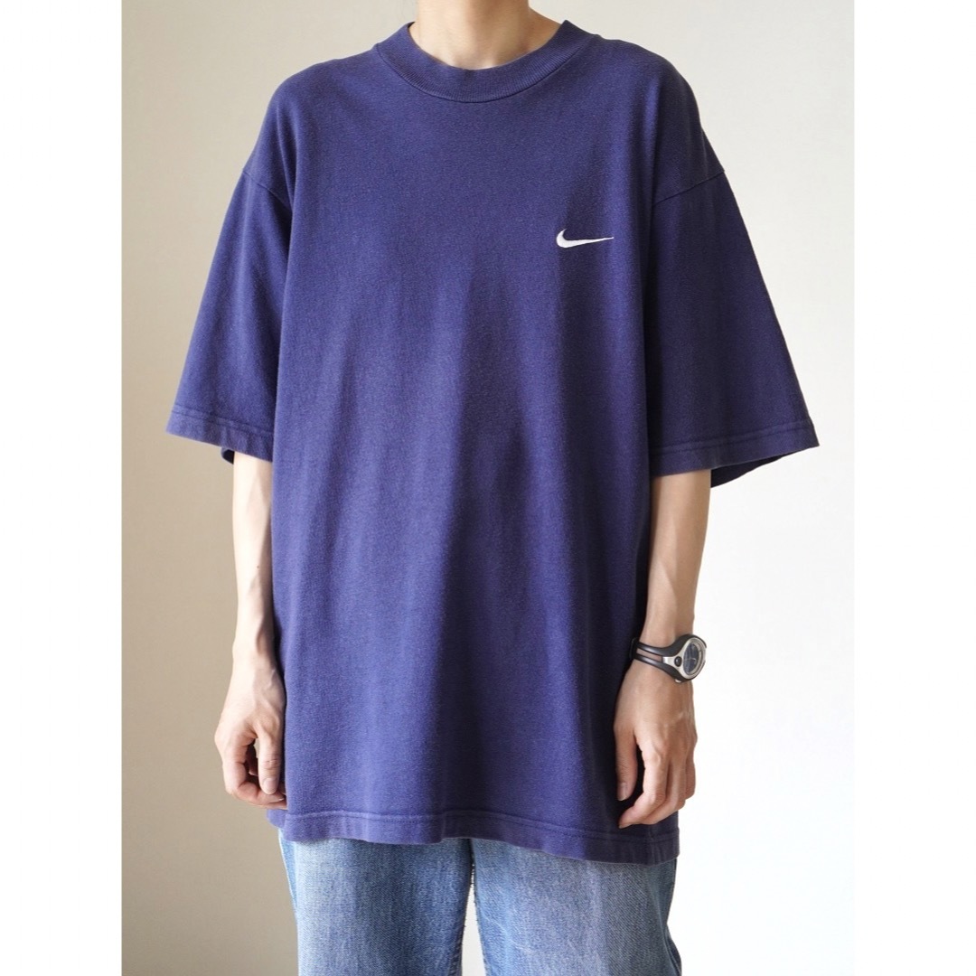 90s  OLD NIKE ワンポイント ヘビーコットンTシャツ 2