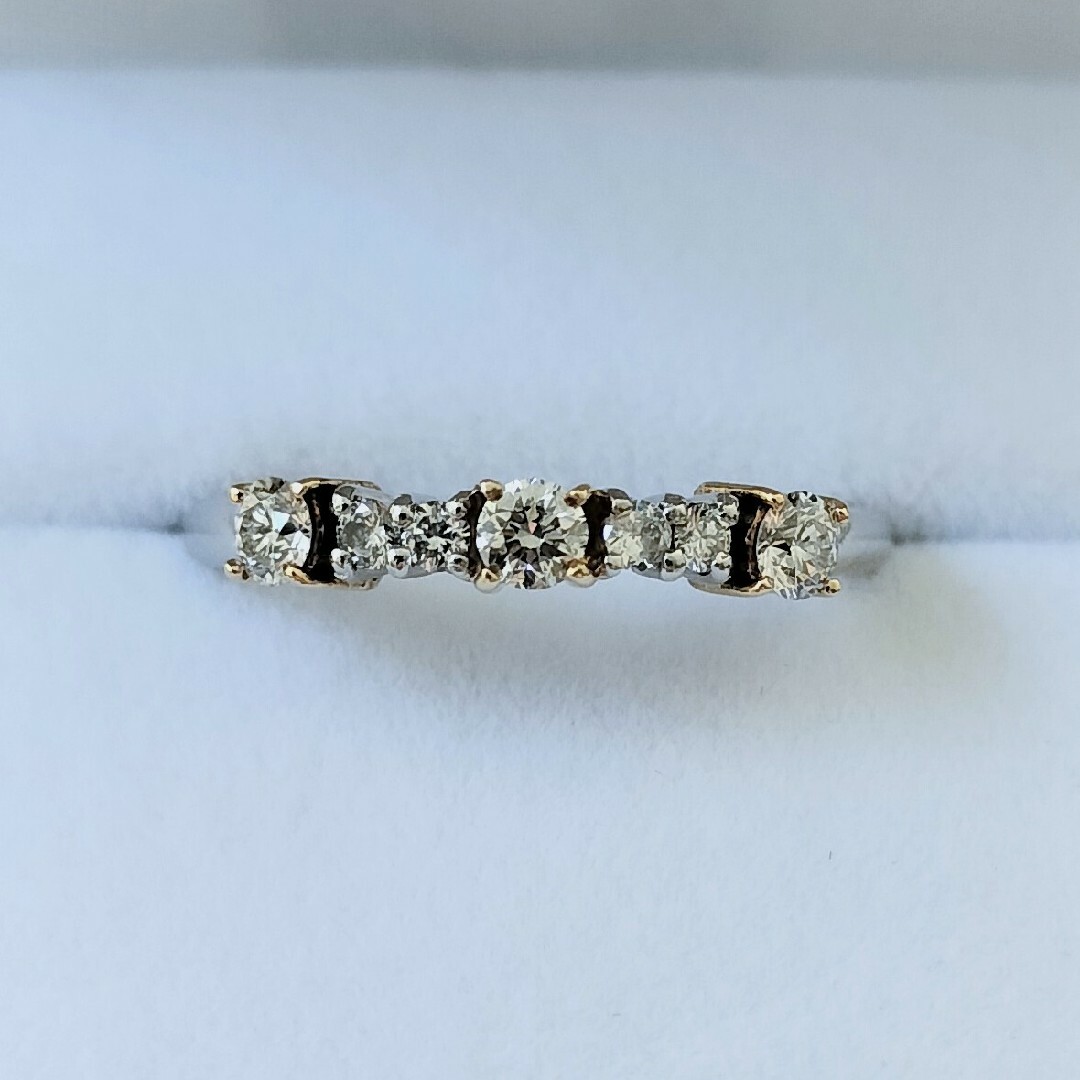 ダイヤモンド エタニティ リング Pt900 K18YG 0.40ct レディースのアクセサリー(リング(指輪))の商品写真