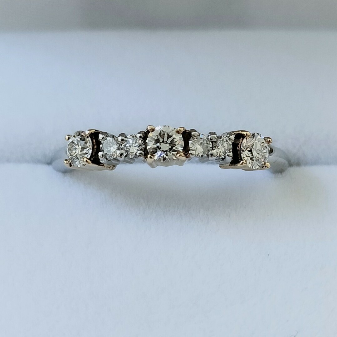 ダイヤモンド エタニティ リング Pt900 K18YG 0.40ct レディースのアクセサリー(リング(指輪))の商品写真