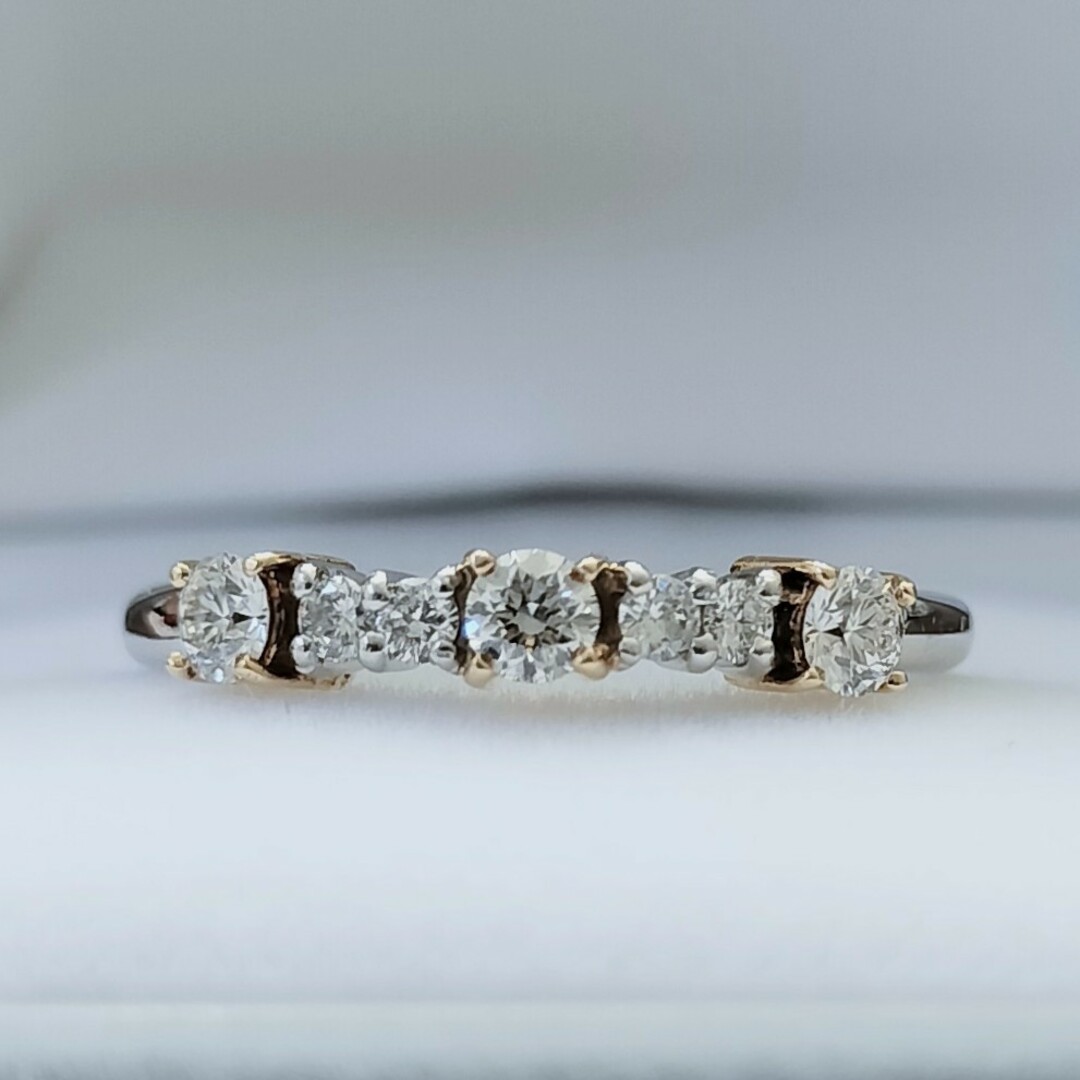 ダイヤモンド エタニティ リング Pt900 K18YG 0.40ct レディースのアクセサリー(リング(指輪))の商品写真