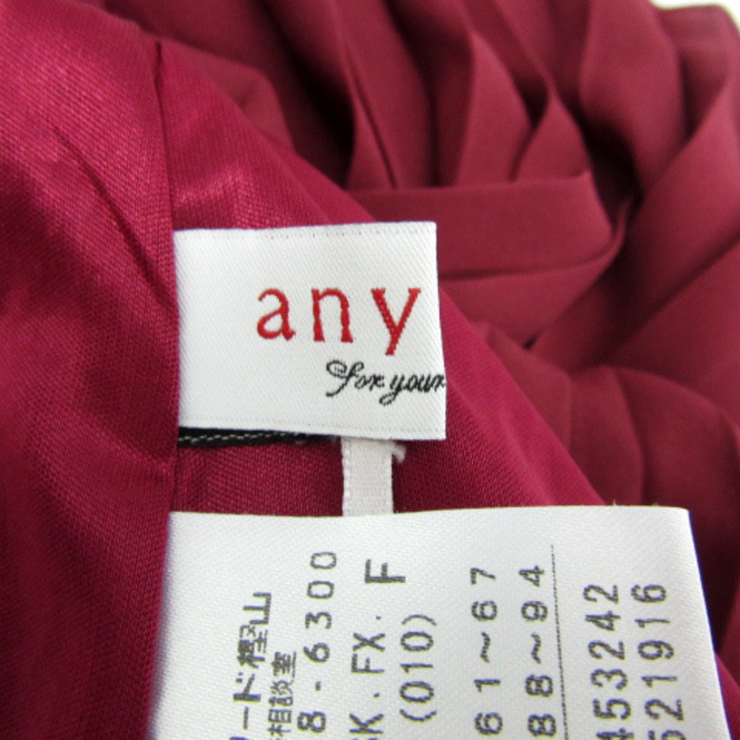 anyFAM(エニィファム)のエニィファム anyFam プリーツスカート ロング丈 無地 F ワインレッド レディースのスカート(ロングスカート)の商品写真