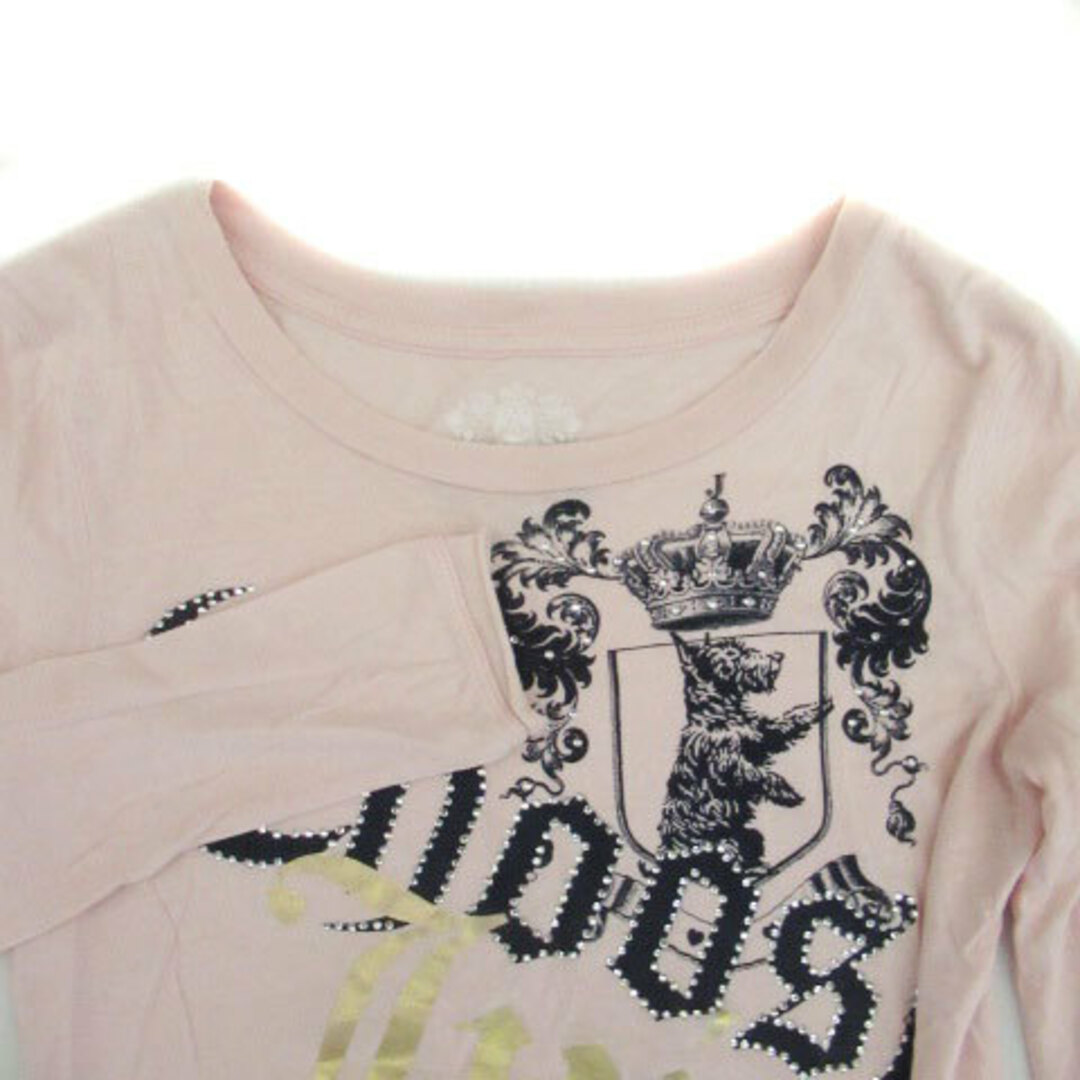 Juicy Couture(ジューシークチュール)のジューシークチュール Tシャツ カットソー プリント ラインストーン P ピンク レディースのトップス(Tシャツ(長袖/七分))の商品写真