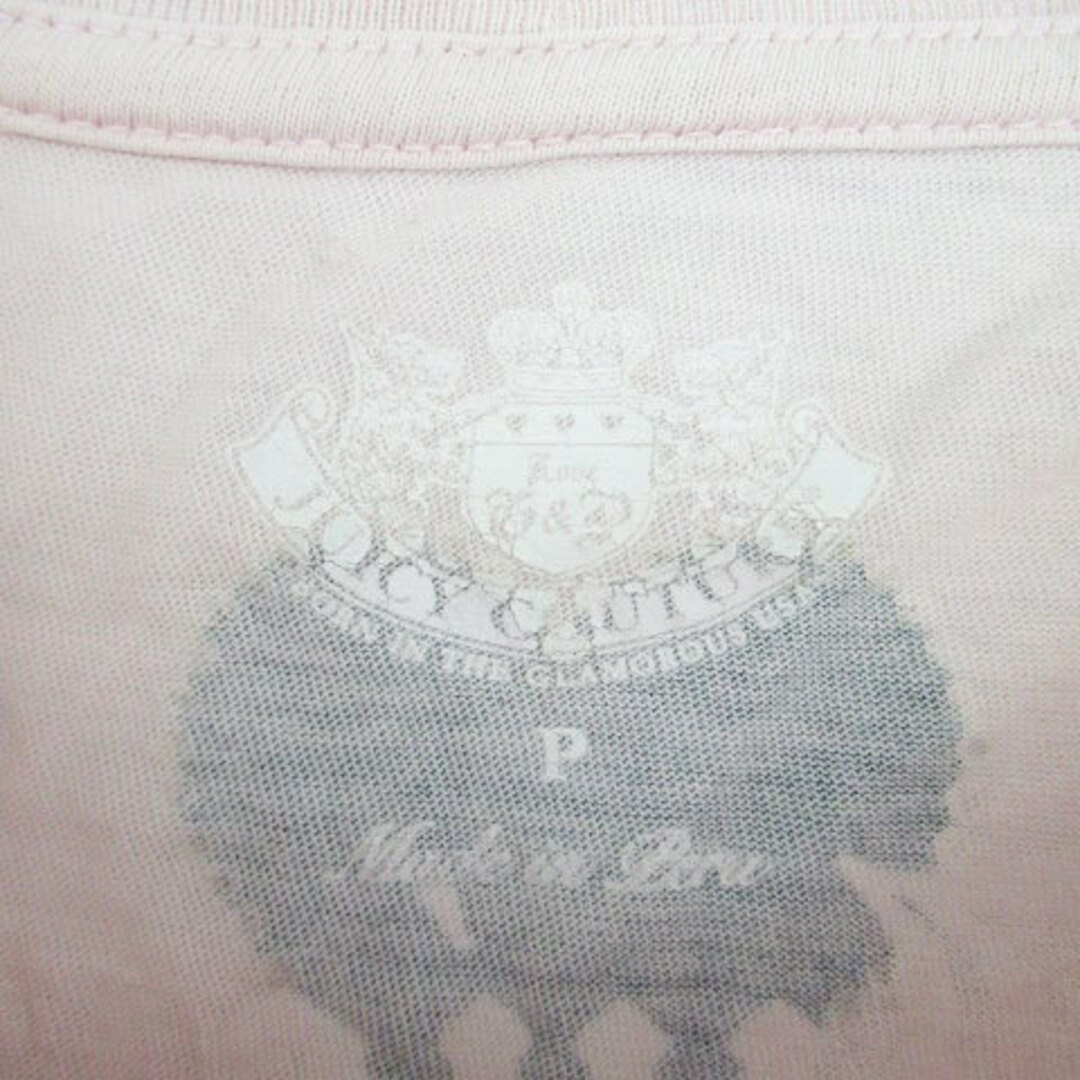 Juicy Couture(ジューシークチュール)のジューシークチュール Tシャツ カットソー プリント ラインストーン P ピンク レディースのトップス(Tシャツ(長袖/七分))の商品写真