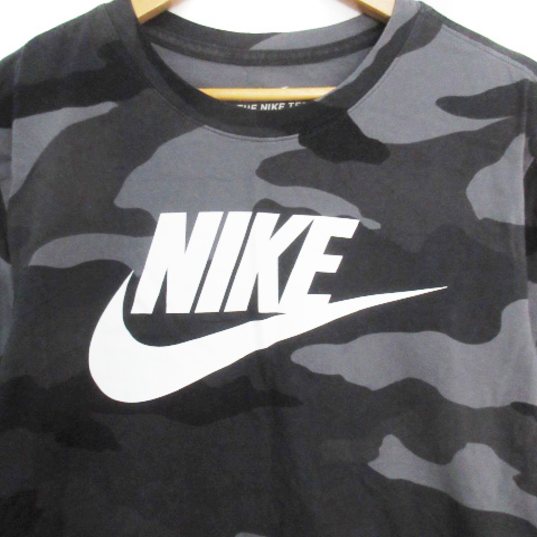 NIKE(ナイキ)のナイキ NIKE Tシャツ カットソー 半袖 ロゴ 迷彩柄 S 黒 グレー メンズのトップス(Tシャツ/カットソー(半袖/袖なし))の商品写真