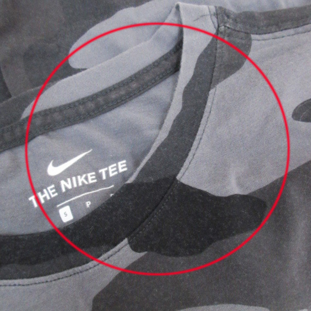 NIKE(ナイキ)のナイキ NIKE Tシャツ カットソー 半袖 ロゴ 迷彩柄 S 黒 グレー メンズのトップス(Tシャツ/カットソー(半袖/袖なし))の商品写真