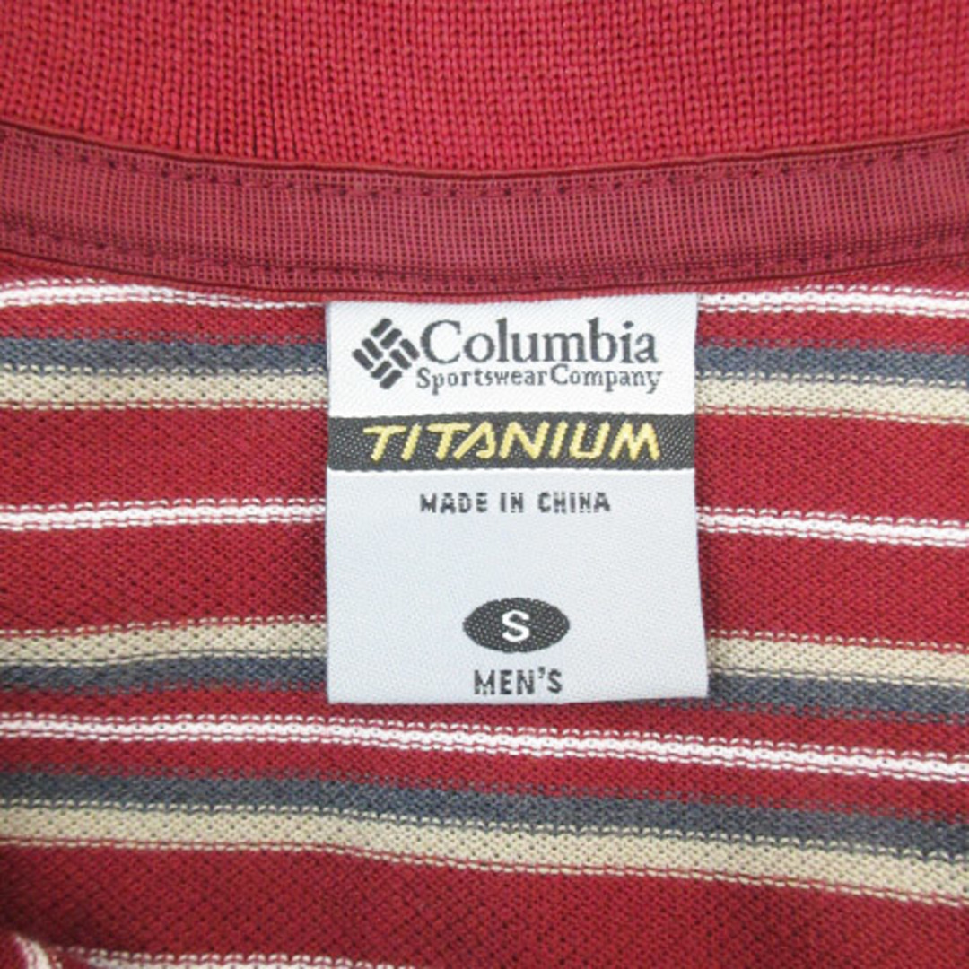 Columbia(コロンビア)のコロンビア TITAIUM タイナーポロ ポロシャツ S 赤 白 PM6906 メンズのトップス(ポロシャツ)の商品写真