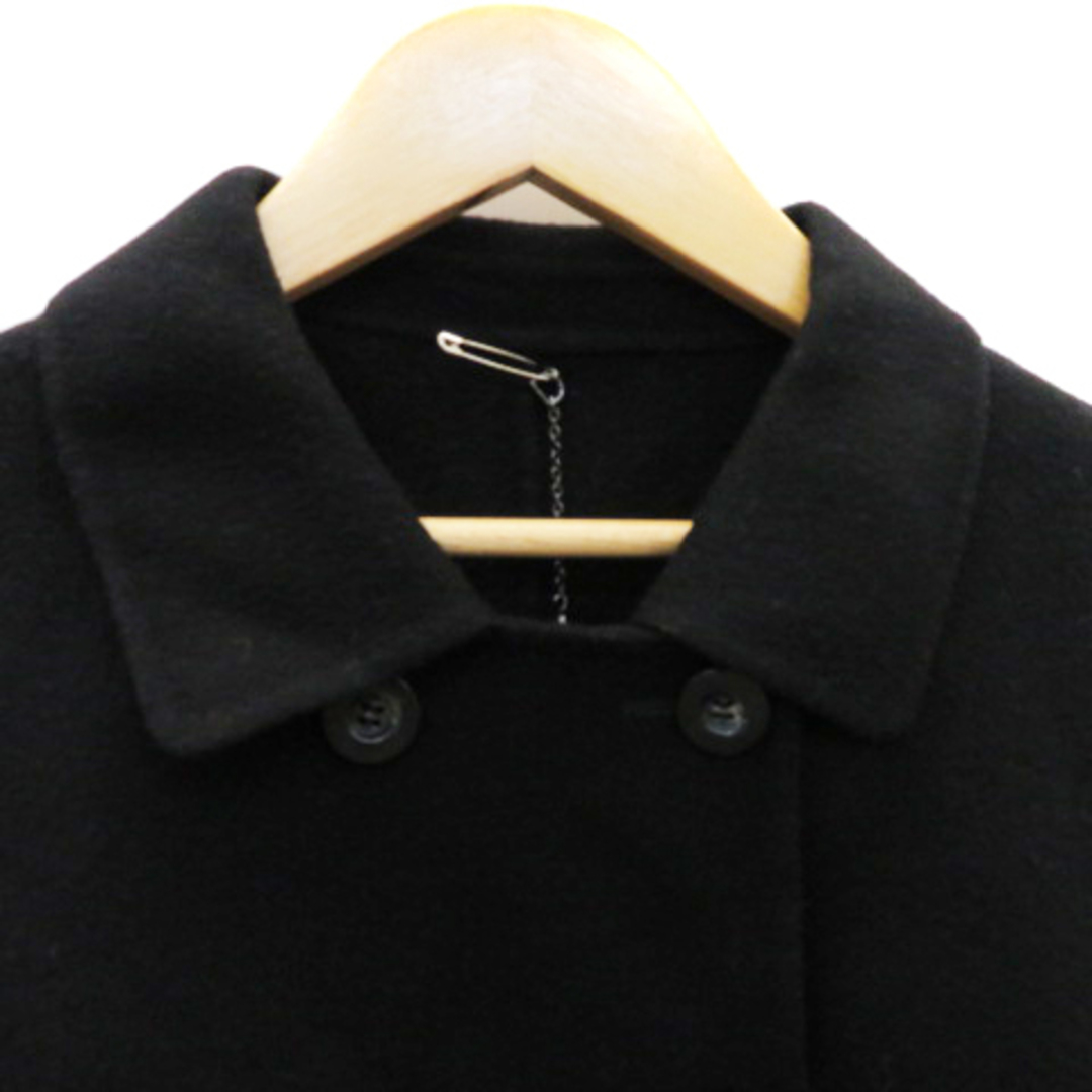 ROPE’(ロペ)のロペ ピーコート Pコート ショート丈 ダブルボタン 無地 ウール 40 黒 レディースのジャケット/アウター(ピーコート)の商品写真
