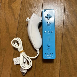 ウィーユー(Wii U)のwiiリモコンプラス　ブルー　　wiiヌンチャク(その他)
