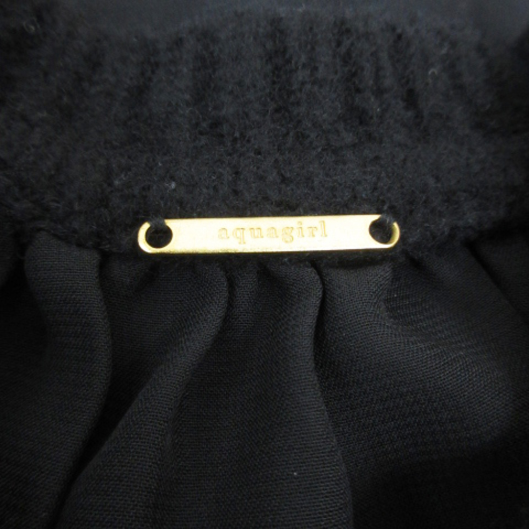 aquagirl(アクアガール)のアクアガール ニット カットソー 半袖 クルーネック 切替 シースルー F 黒 レディースのトップス(ニット/セーター)の商品写真
