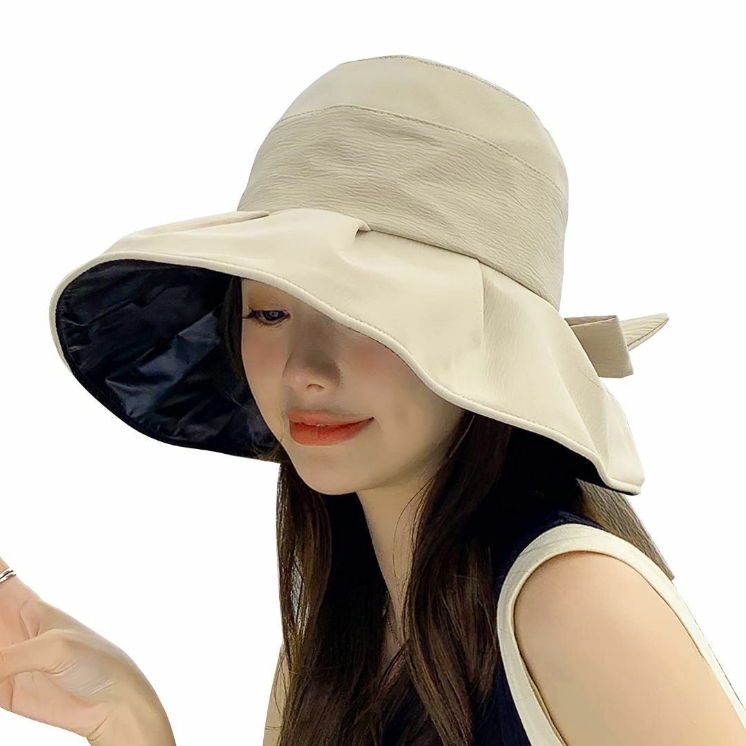 Favoreal 帽子 レディース 日焼け防止 つば広 UVカット UPF50+