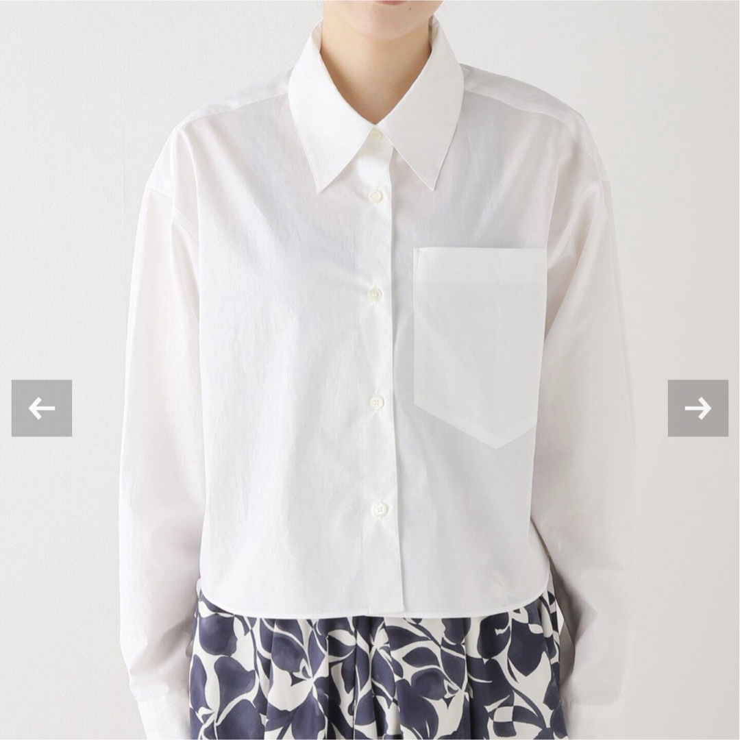 IENA Organic cotton クロップドシャツ