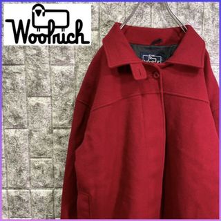 ウールリッチ(WOOLRICH)のウールリッチ オーバーサイズ ステンカラーコート ジャケット ワインレッド 古着(ピーコート)