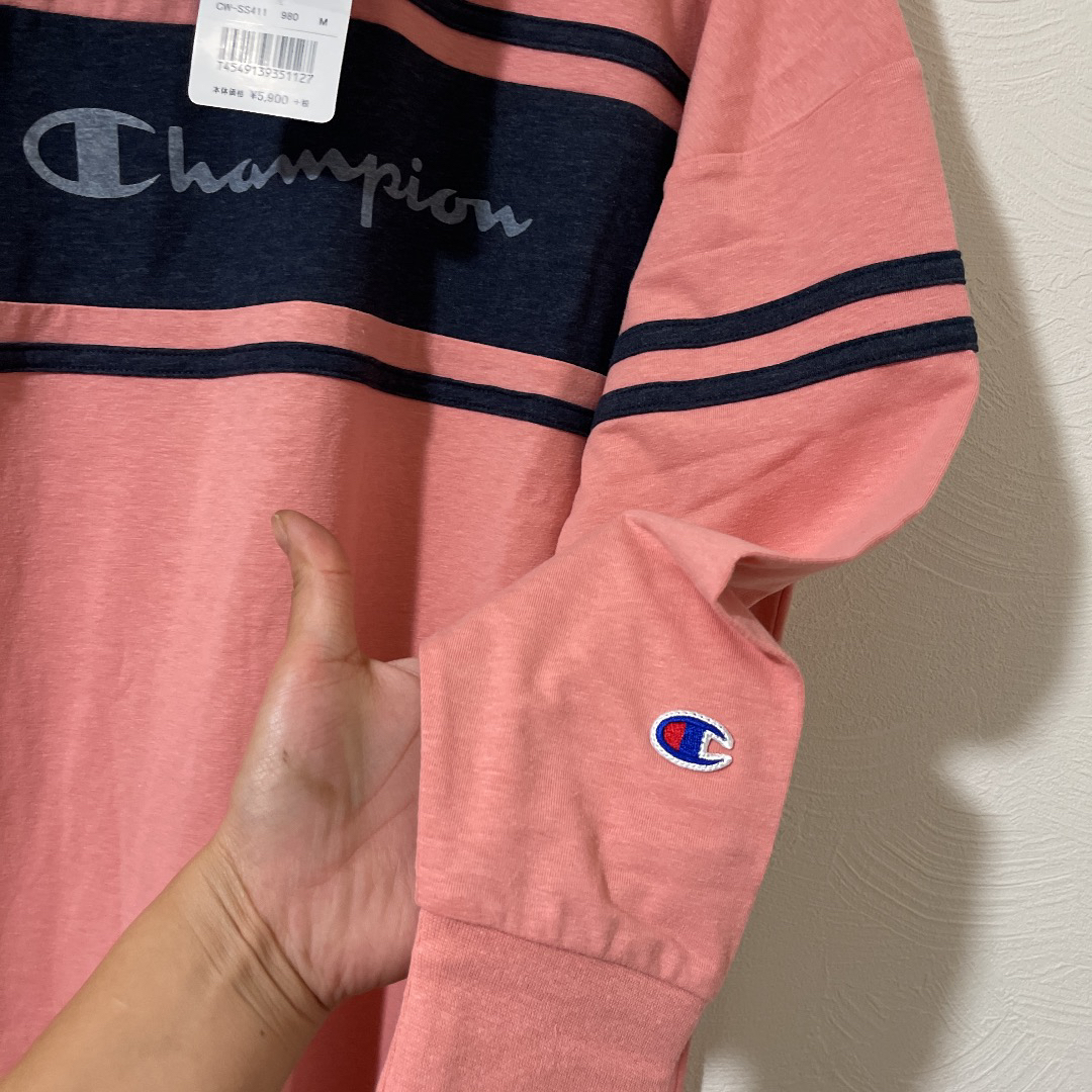 Champion(チャンピオン)の新品M  Champion チャンピオン  Tシャツ 長袖 ハーフジップ ロンT レディースのトップス(Tシャツ(長袖/七分))の商品写真