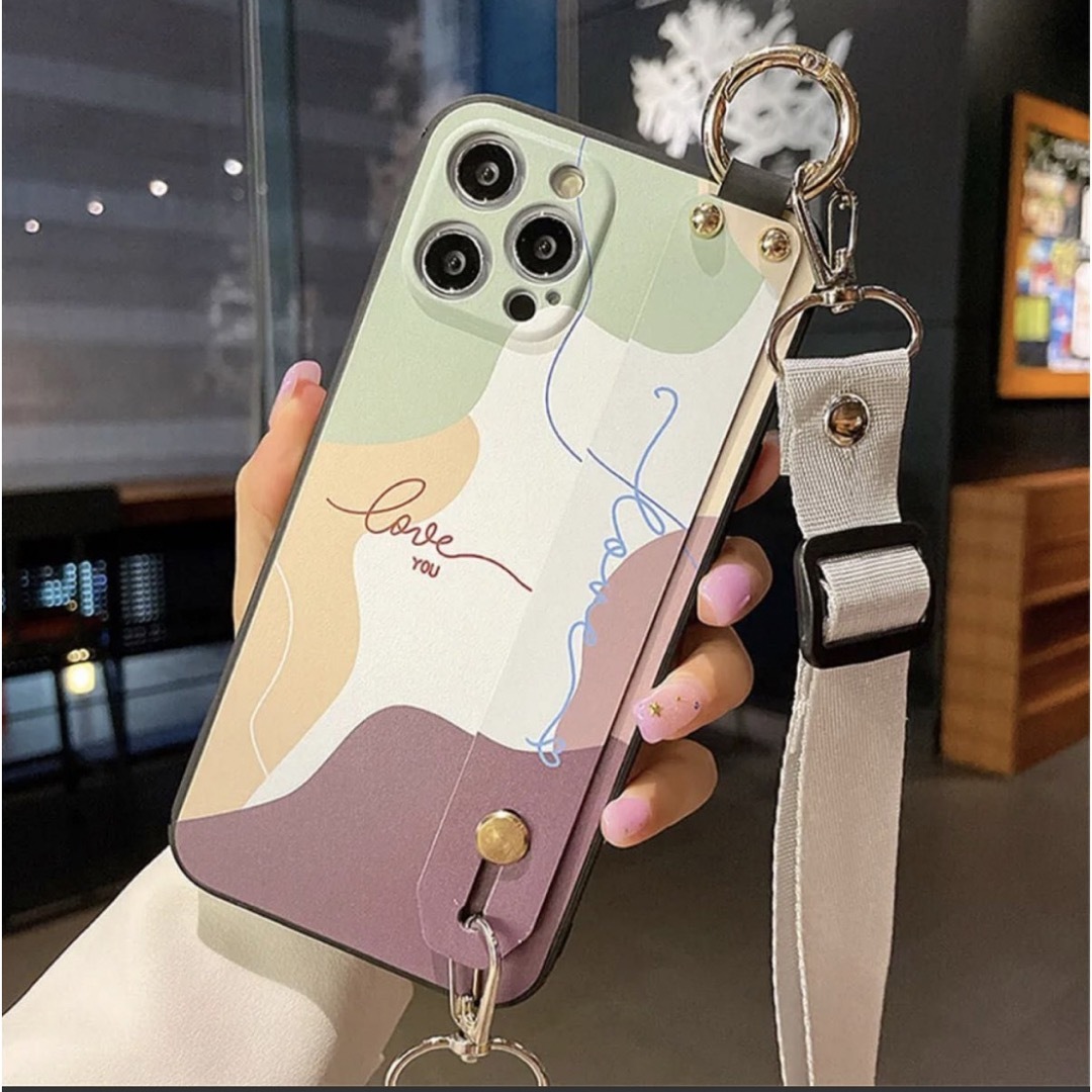 iPhoneケース ショルダー付き　マーブル　くすみカラー　iPhone スマホ/家電/カメラのスマホアクセサリー(iPhoneケース)の商品写真