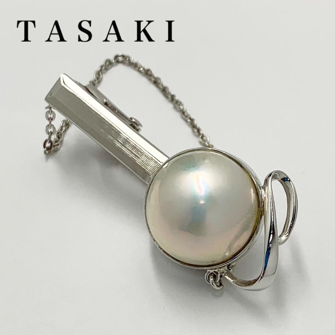 TASAKI(タサキ)のTASAKI 田崎真珠 大粒 パール ネクタイピン シルバー 箱無し メンズのファッション小物(ネクタイピン)の商品写真