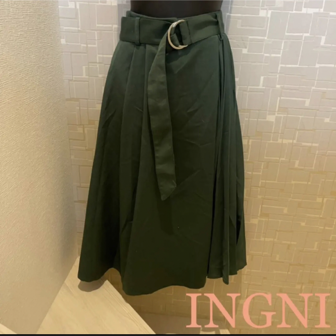 INGNI(イング)のINGNI／サイドプリーツフレアスカート レディースのスカート(ロングスカート)の商品写真