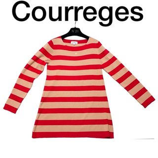 クレージュ(Courreges)の美品　状態考慮　クレージュ　ニット　ワンピース　チュニック丈　ミニワンピ　(ミニワンピース)