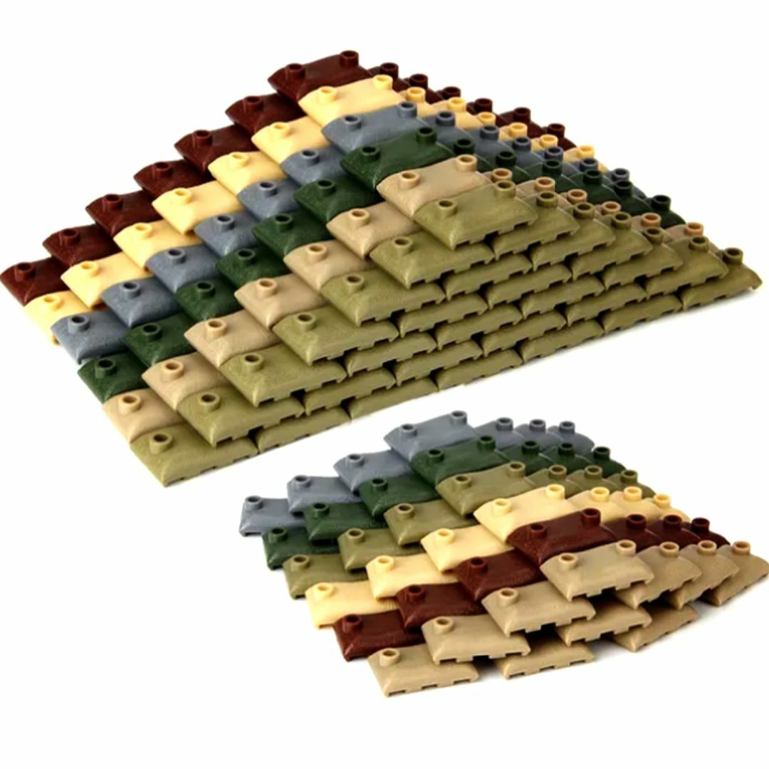 土嚢ブロック　6色　LEGO互換　レゴ　インテリア　特殊部隊　ハロウィン エンタメ/ホビーのミリタリー(その他)の商品写真